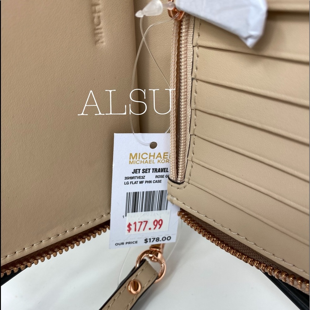 Michael Kors Flat MF Phone Case Rose Gold Large - Picture 5 of 7